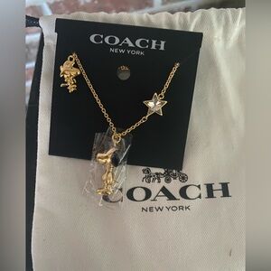 Coach X Peanuts Snoopy And Woodstock Long Necklace